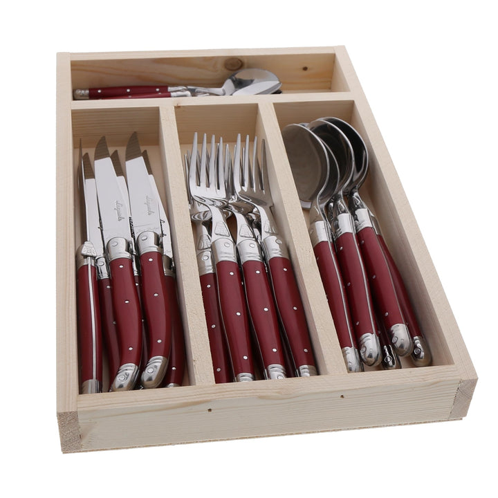Laguiole Jean Dubost 07/13152 Besteckset, 24-teilig, farblich Sortiert, Modell nach Lager Mehrfarbig