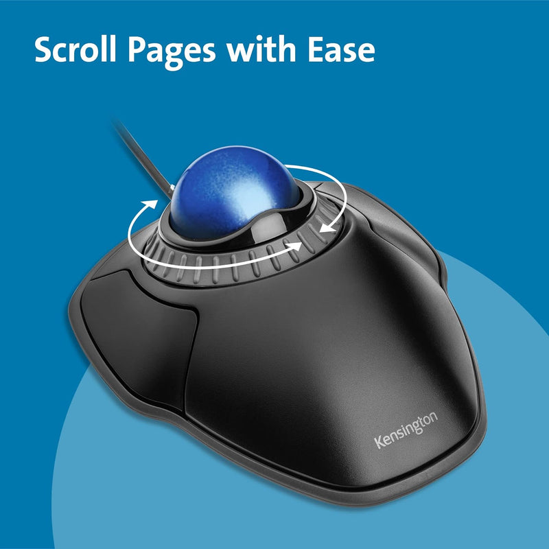 Orbit Trackball with Scroll Ring, Two Buttons, Black Kabelgebundenes USB, Kabelgebundenes USB