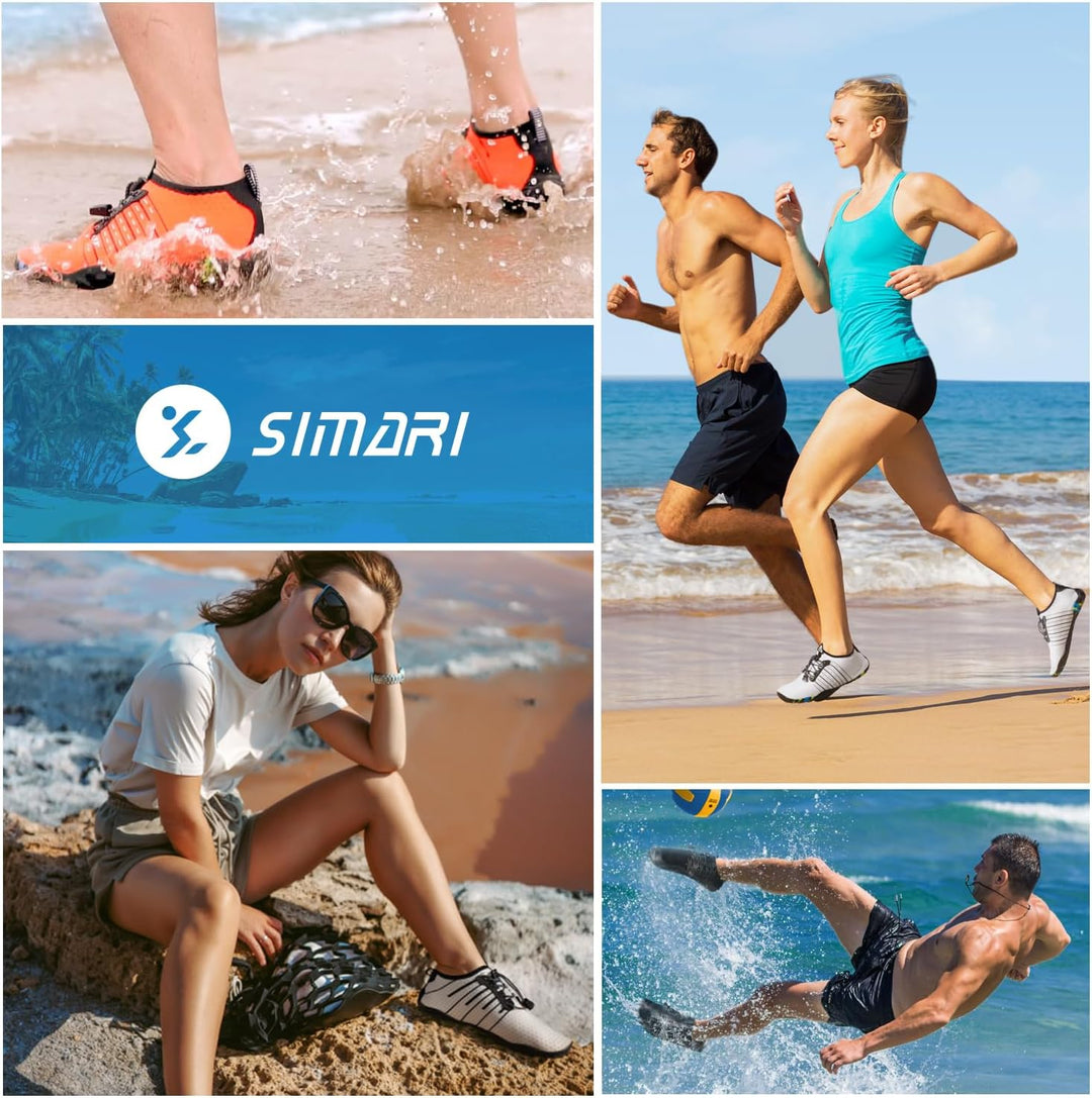 SIMARI WP001 Wasserschuhe für Damen und Herren, schnelltrocknend, für Barfuss, Tauchen, Schwimmen, S