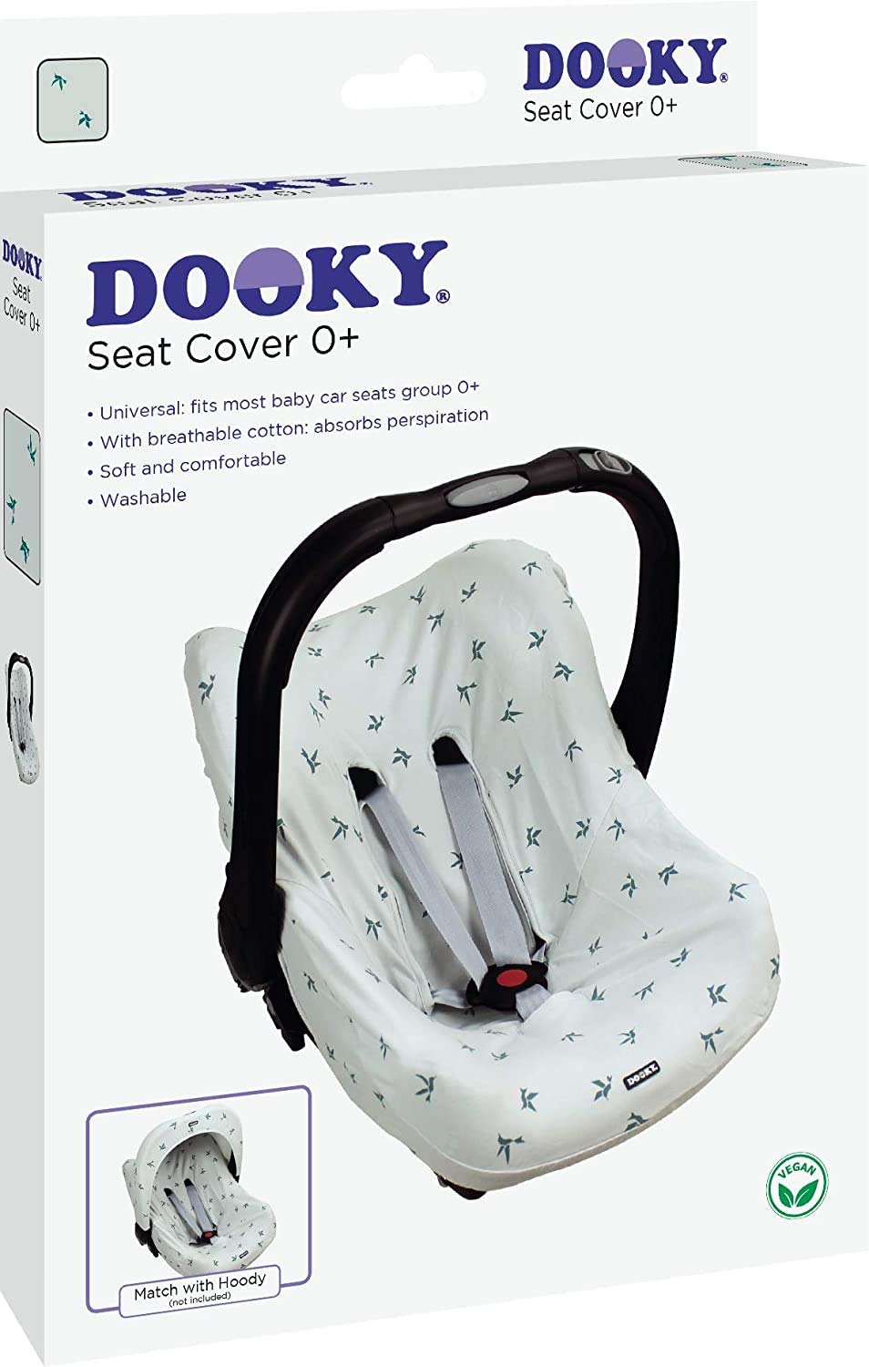 Dooky 126804 Seat Cover Schonbezug Origami swallow Rose für Babyschale Universalgrösse geeignet für