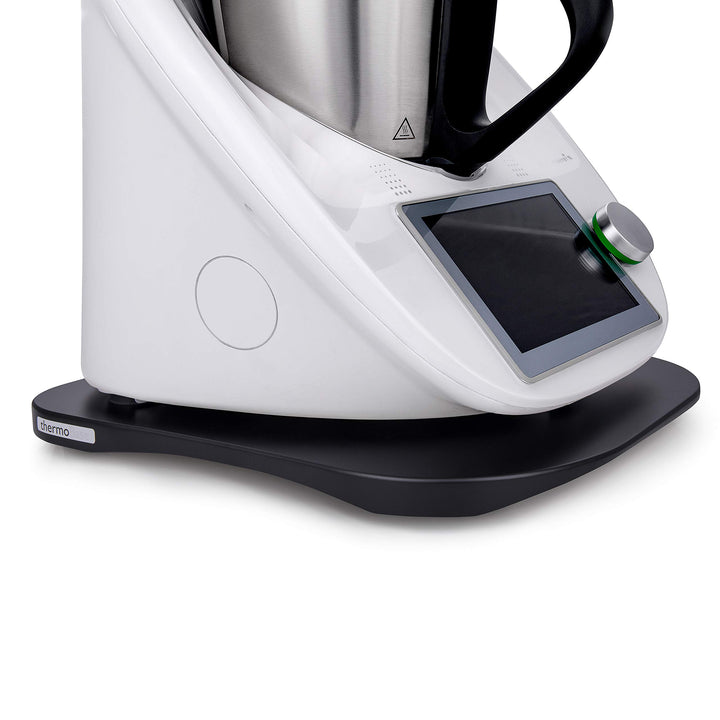 thermoBase Premium Gleitbrett aus holz/Inwood/für Thermomix TM6/TM5/2 Teflon-Gleitsohlen/2 Gummistop