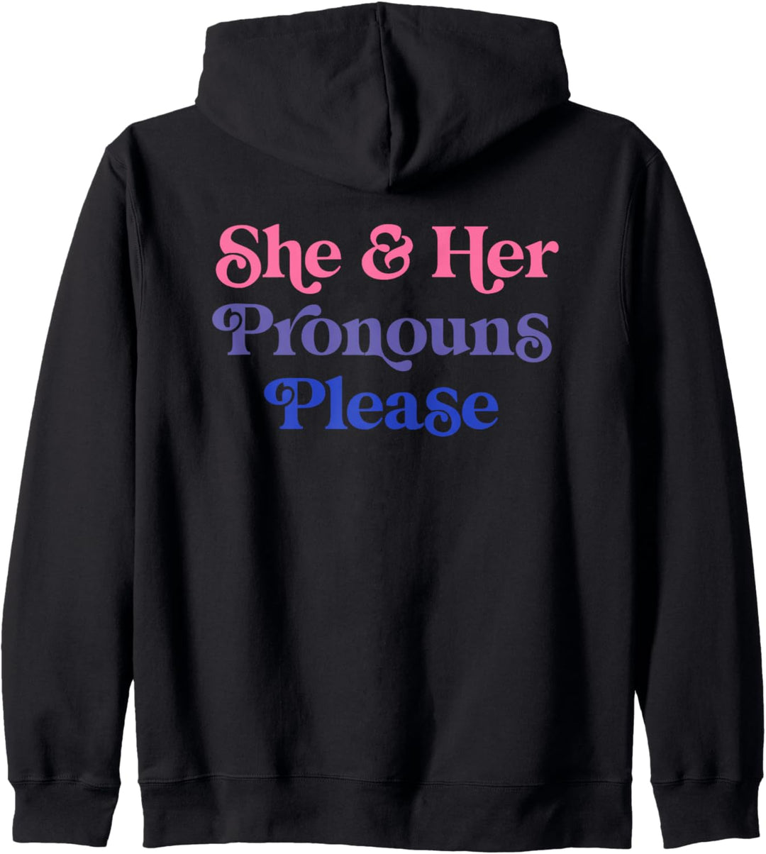 She & Her Pronouns Please Bisexual LGBTQIA Bi Pride Flag Kapuzenjacke