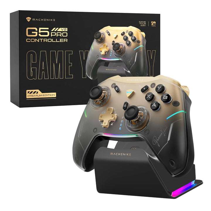 Machenike G5Pro V2 1000HZ PC Controller Wireless für NS/PC/iOS/Android mit Ladestation, Controller P