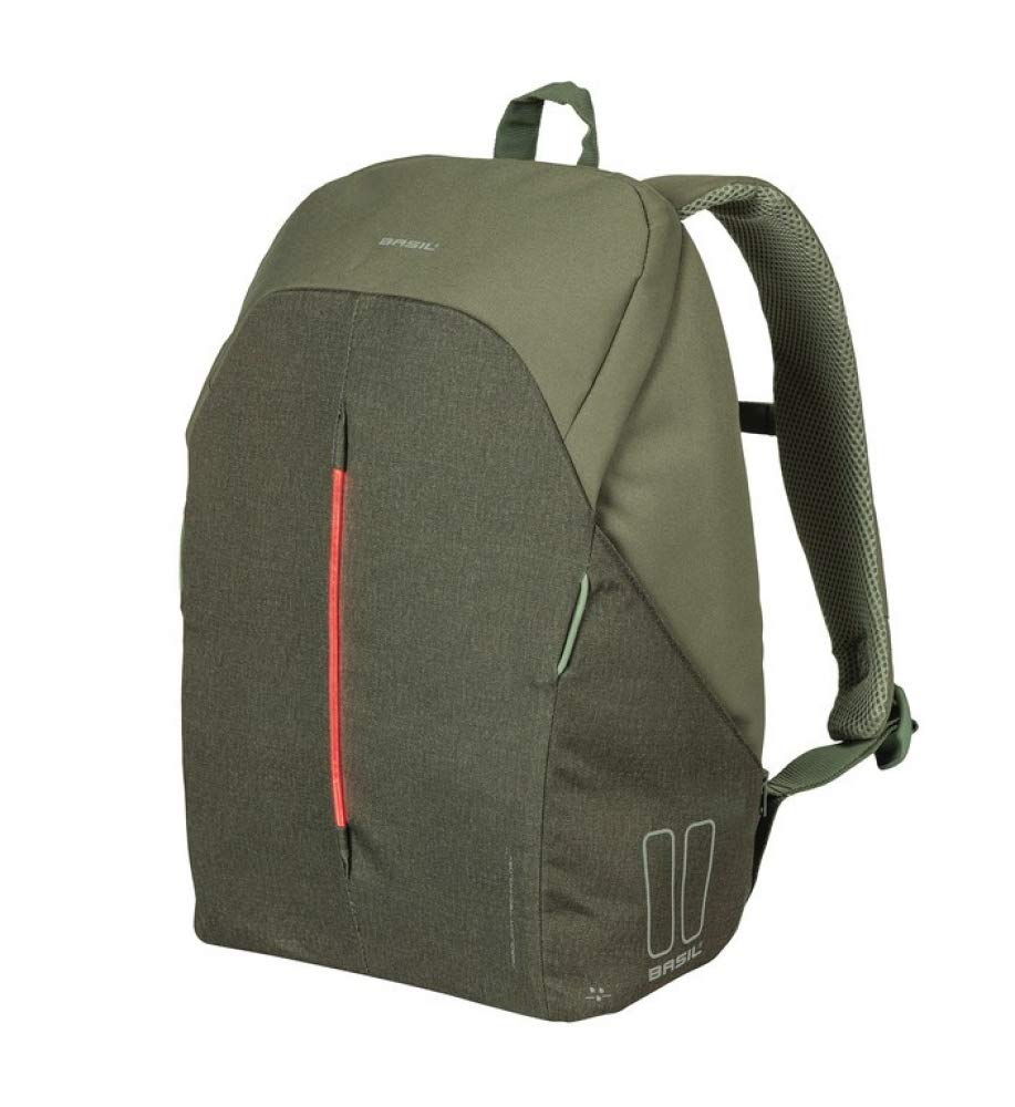 Basil Unisex B-safe Fahrradrucksack (1er Pack) 29x14x45cm Olivgrün, 29x14x45cm Olivgrün