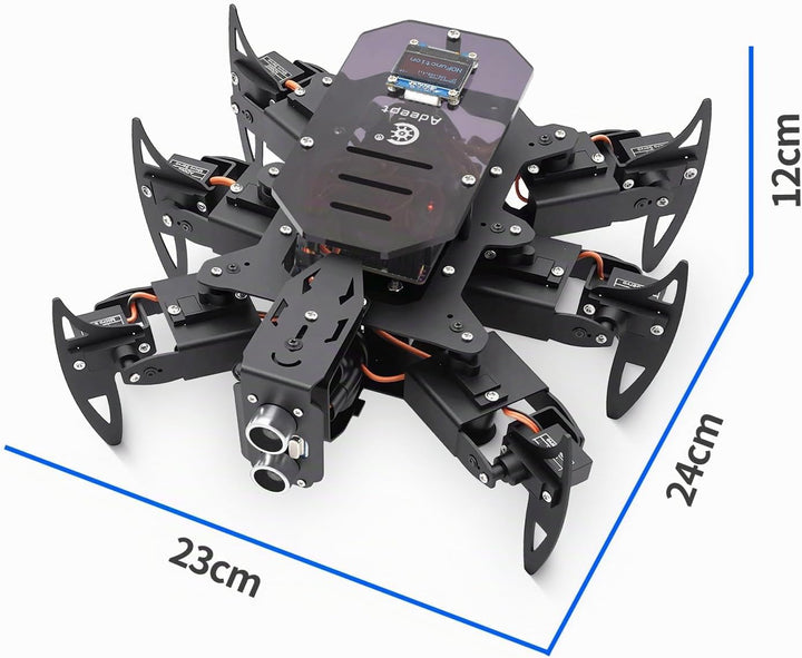 Adeept Hexapod Spider Robot Kit Compatible with Arduino, Spider Walking Crawling Robot, Programming