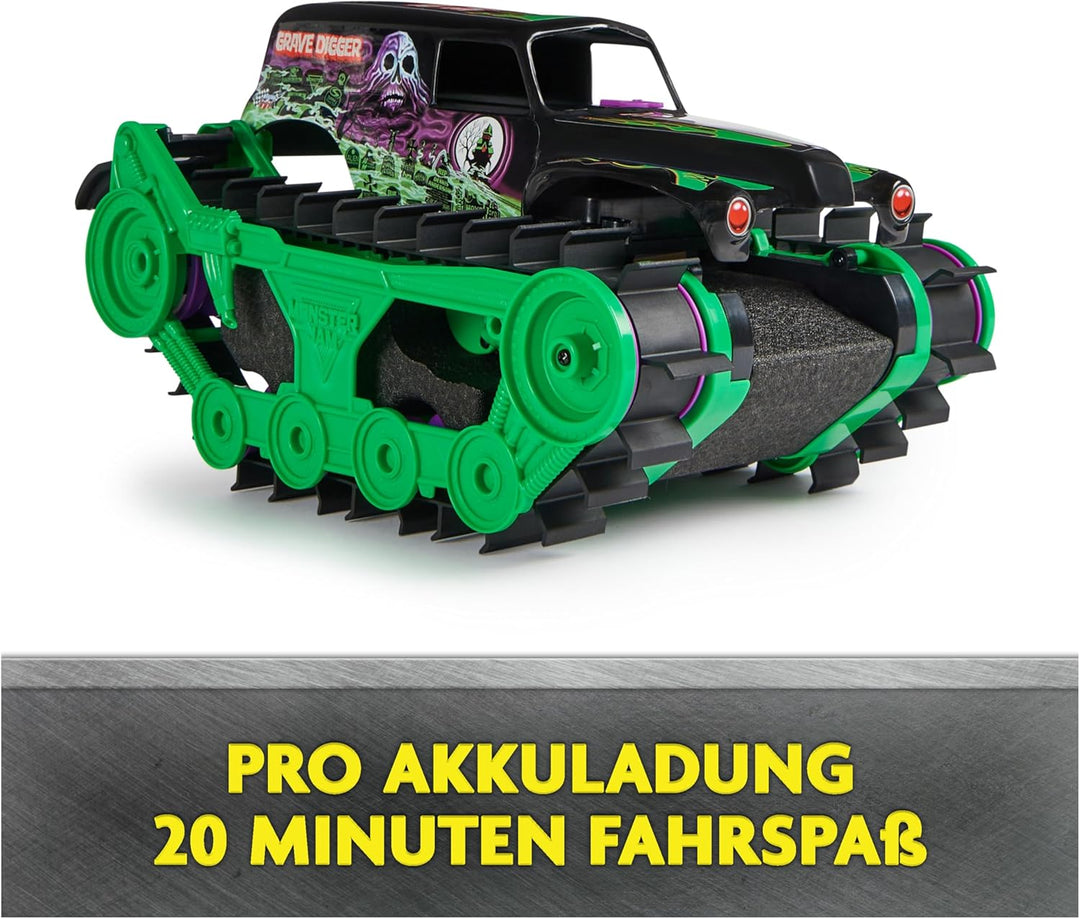 Monster Jam, Grave Digger Trax - RC Monster Truck Kettenfahrzeug Massstab 1:15, All-Terrain-geländeg