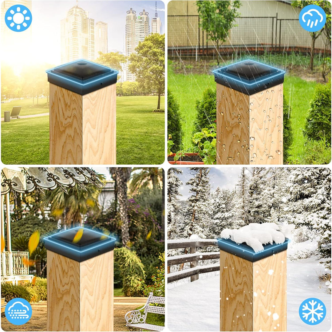 Bonna pfostenkappen 7x7CM, 24Stück Pfostenkappe, Plastik Abdeckkappen für Zaunpfosten mit Schrauben