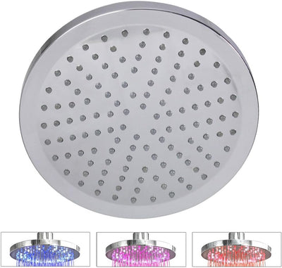 Runde LED Regendusche mit Farbwechsel Kein Stromanschluss notwendig. Sanlingo