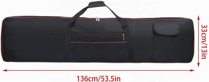 Wasserdichter Koffer für 88-Tasten-Keyboards, 136 x 33 x 17 cm, mit Tasche, tragbare Gigbag für elek