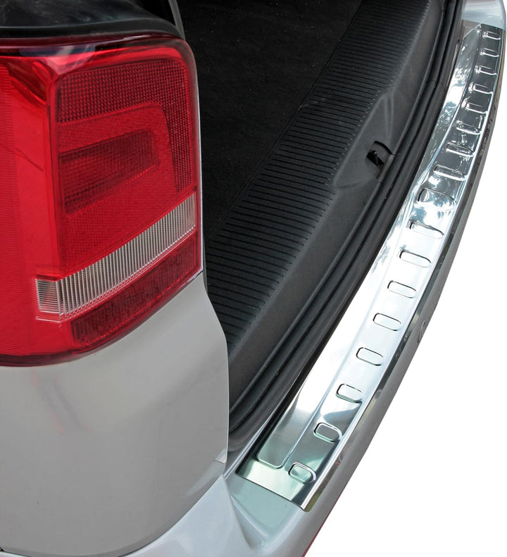Recambo CT-LKS-2510a LADEKANTENSCHUTZ Edelstahl Chrom für VW T6 | ab 2015- | 130CM | mit ABKANTUNG,