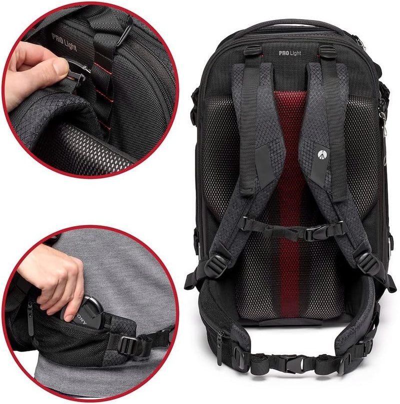 Manfrotto PRO Light Flexloader L, Profi-Rucksack für Kameras, Erweiterbare Tasche für 3-Achsen-Gimba