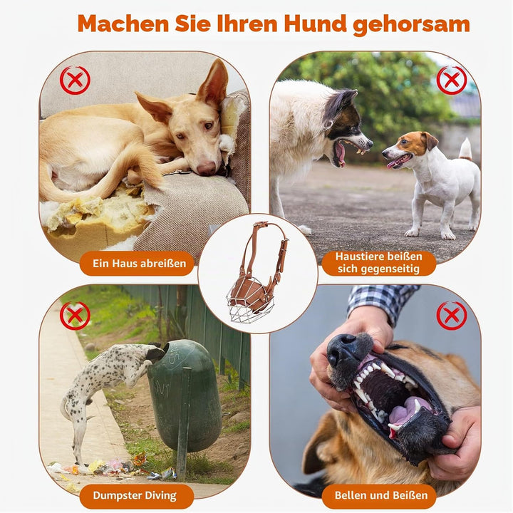 PETCUTE Hund Maulkorb Metall Maulkorb Hundemaulkorb Anti Beissen Bellen Fressen Beisskorb Sicherheit