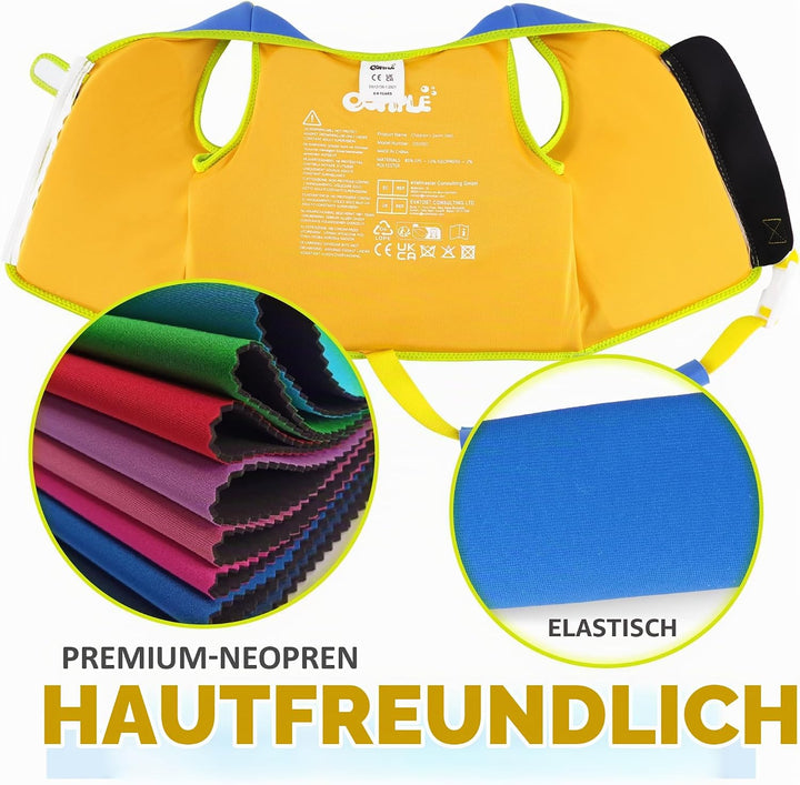 OSHYLE Kinder Schwimmweste - Jungen Mädchen Neopren Schwimmen Jacke Kleinkind Schwimmen Floating Neo