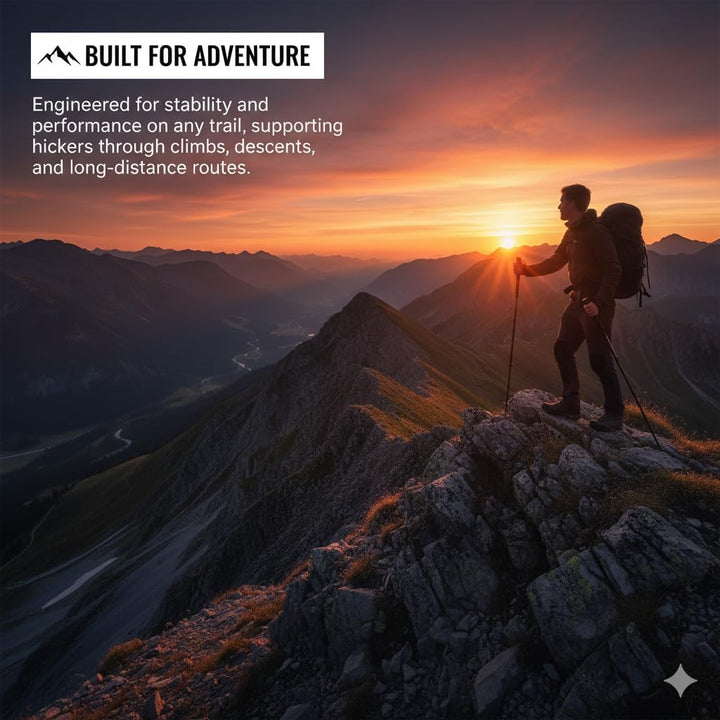 Trekkingstöcke Carbon Ultraleicht 169g – Verstellbare Teleskop Wanderstöcke 63–135cm mit Eva-Griff &