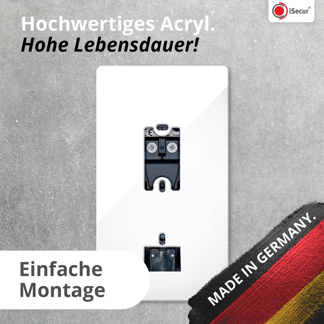 iSecur Blende passend für Blink Akku-Videotürklingel aus Acryl I Video-Doorbell I Klingelschild I 90