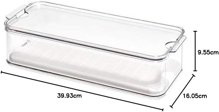 iDesign Aufbewahrungsbox für den Küchen- oder Kühlschrank, stapelbare Frischhaltebox aus Kunststoff,