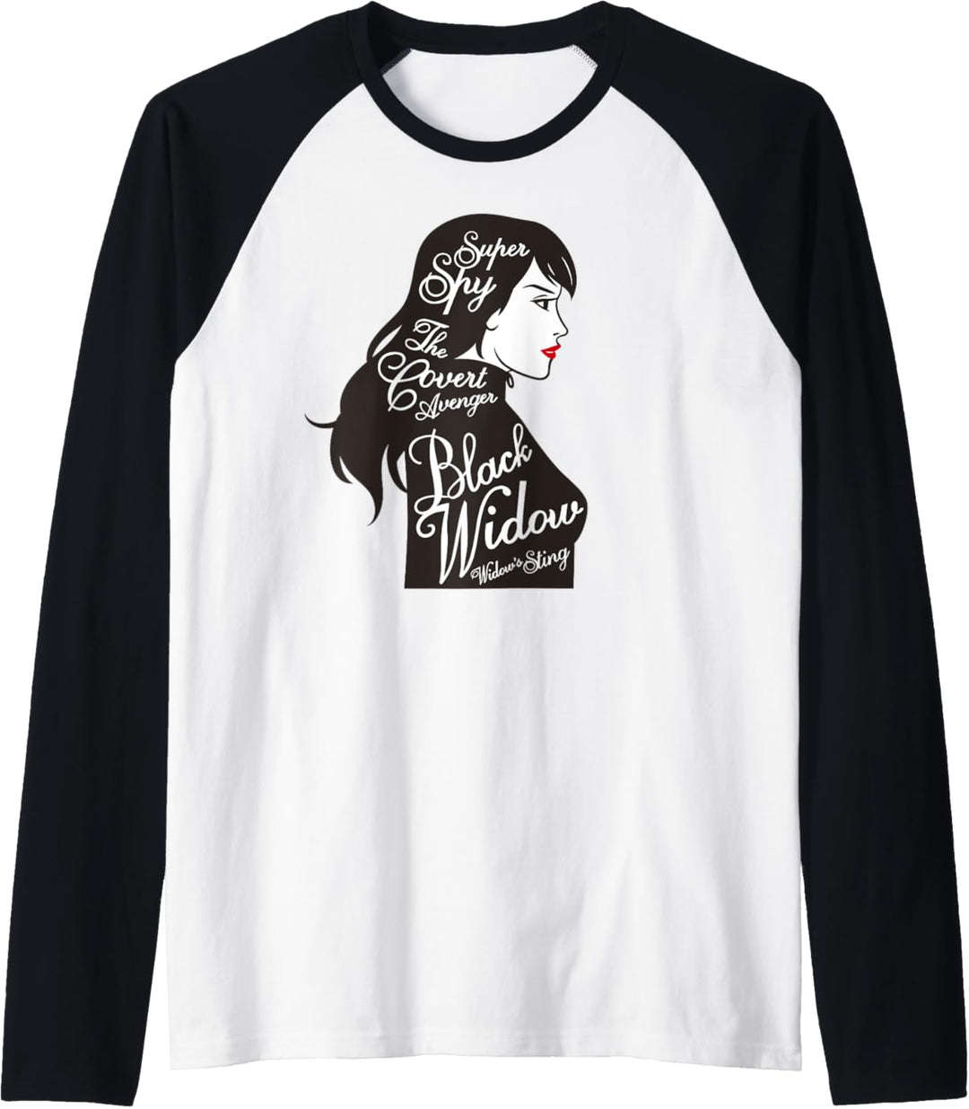 Marvel Black Widow Named Side Portrait Raglan