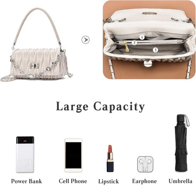 FANDARE Mode Damen Handtasche Henkeltaschen Wasserdicht Schultertasche Umhängetaschen PU-Leder Tote