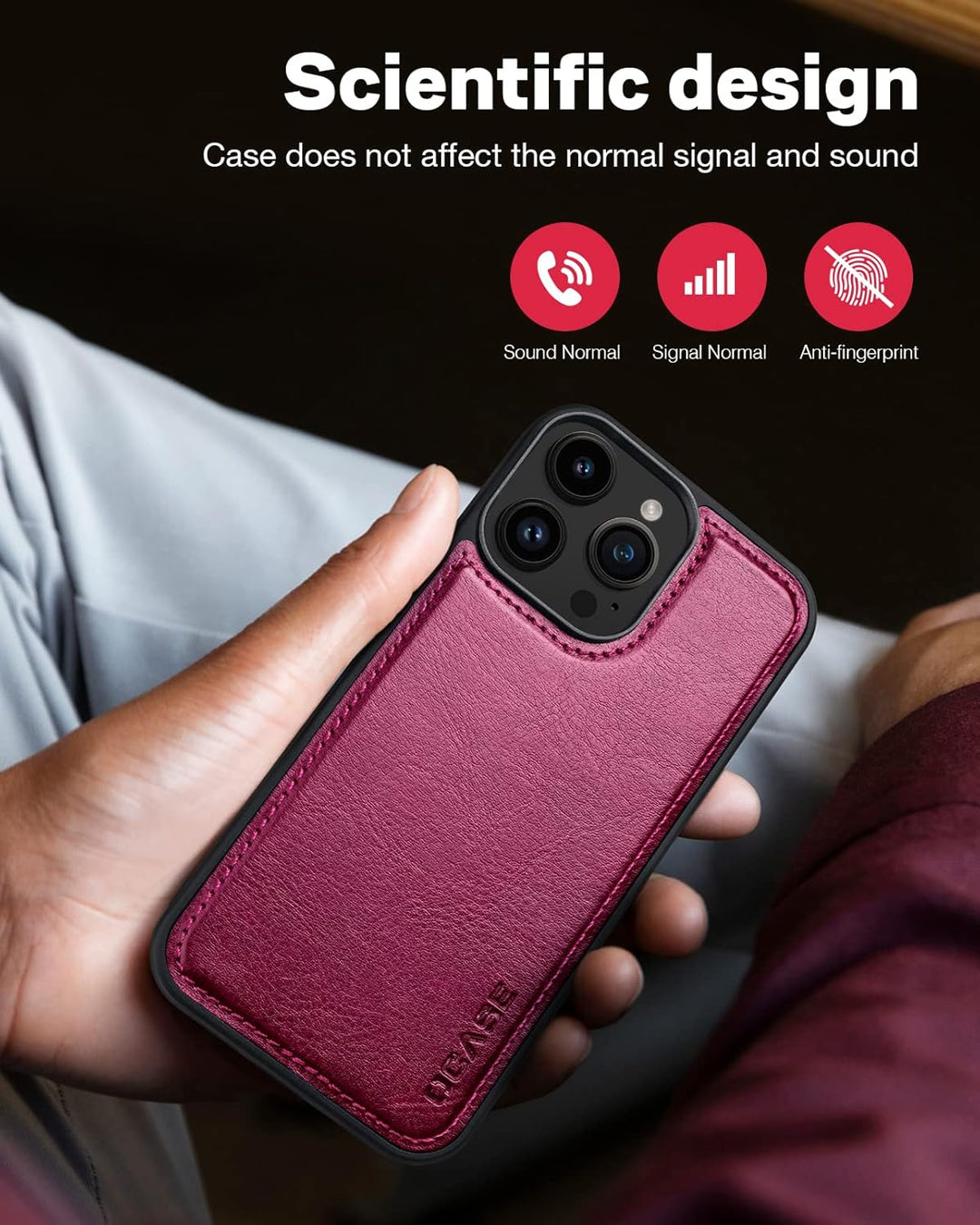 OCASE Hülle iPhone 14 Pro Max [Abnehmbare magnetische Hülle] [Kabelloses Laden] [Displayschutz] [Kar