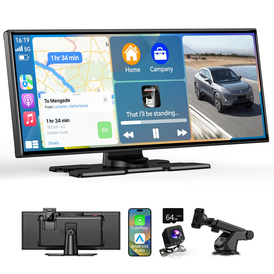 11.5 Zoll CarPlay Display für Apple CarPlay & Android Auto,Car Play IPS Touch Screen Kabelloses Carp