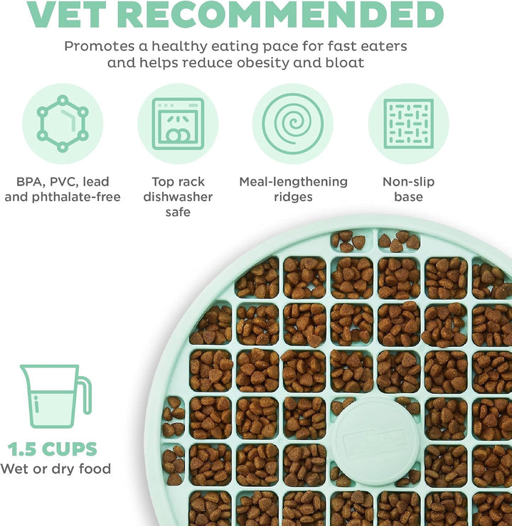 Outward Hound Fun Feeder Slo Tray Slow Feeder Hundenapf für Französische Bulldoggen und andere brach
