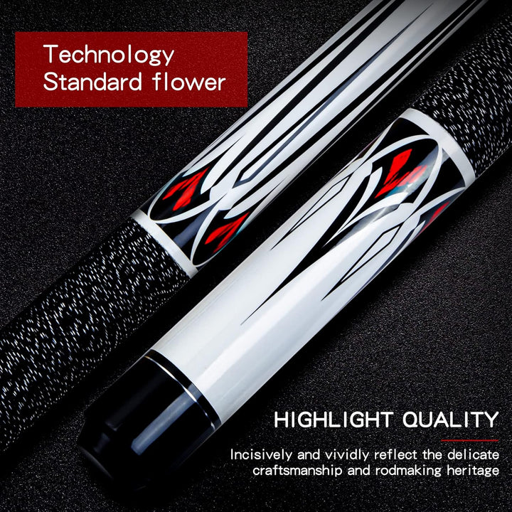1/2 Pool Cue Stick - 58 inch Maple Billiard Pool Stick, Maple Pool Cue Stick Kit, 2-Piece Billiard P