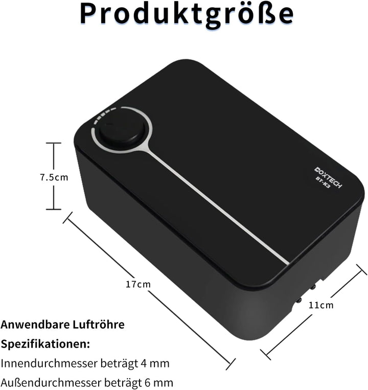 boxtech Ultra-Leise Luftpumpe für Aquarium, Die Luftpumpe kann die DREI Anforderungen erfüllen, leis
