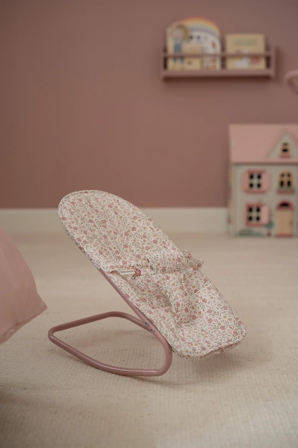 Little Dutch Puppenwippe Puppensitz für Babypuppen Puppen von 33 bis 46 cm Baumwollbezug mit Sicherh