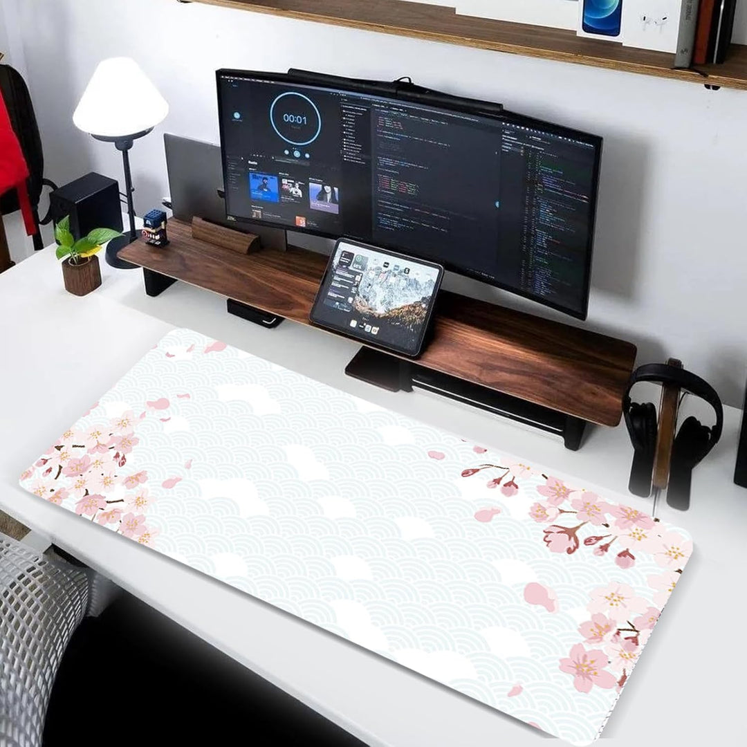 Gaming Mauspad XXL 800 x 300 mm, Rutschfeste Schreibtischunterlage für Büro, Schreibtischunterlage M