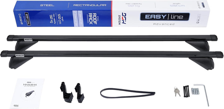 Kompletter Stahl-Dachträger Relingträger Easy Line Advanced 120 cm für BMW X1 F48 SUV 2016-2022 mit