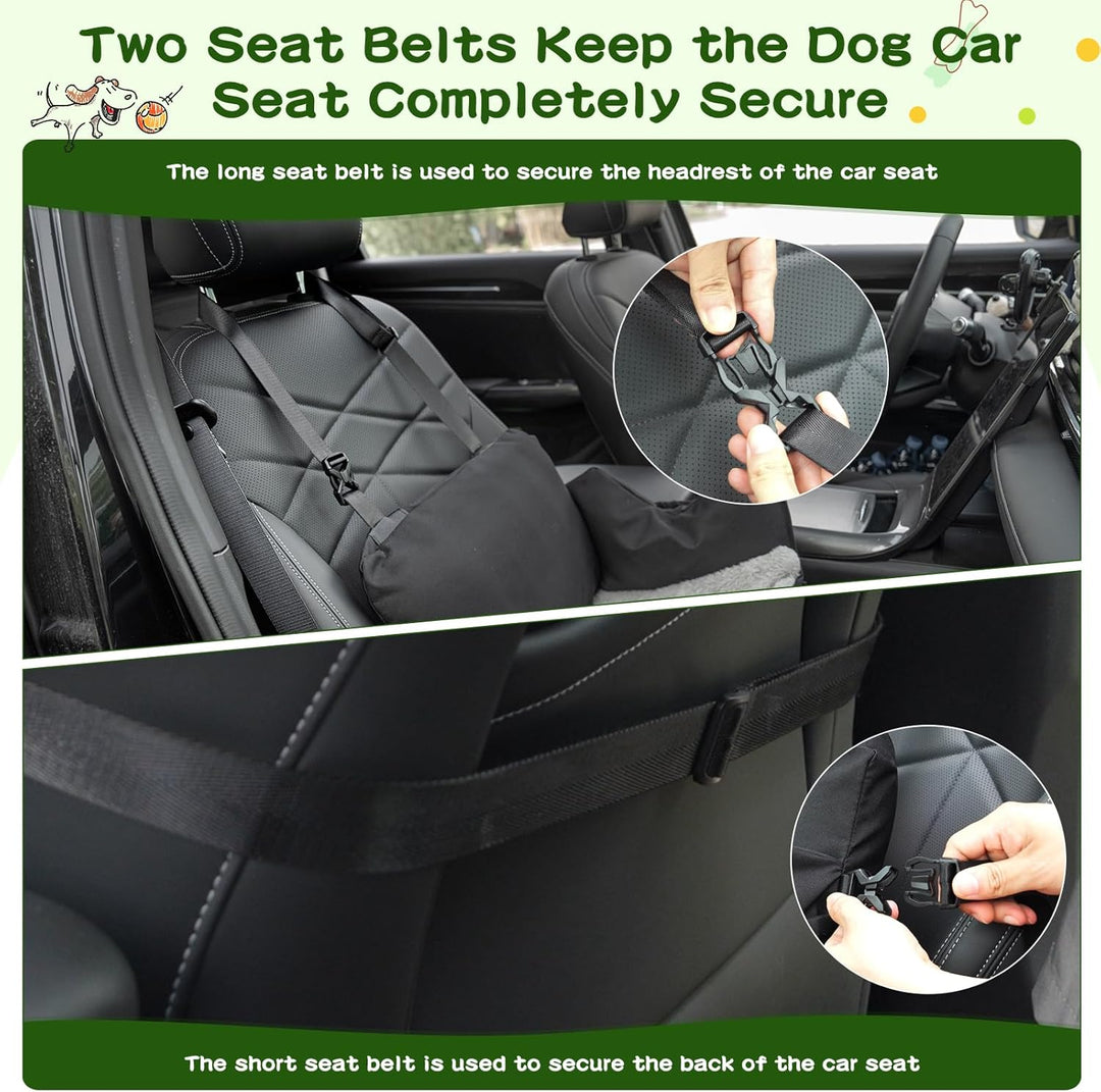 Hundesitz Auto, Abnehmbarer Airbag Design Schwarz Waschbar Hunde Autositz Gepolsterter, Vordersitz R