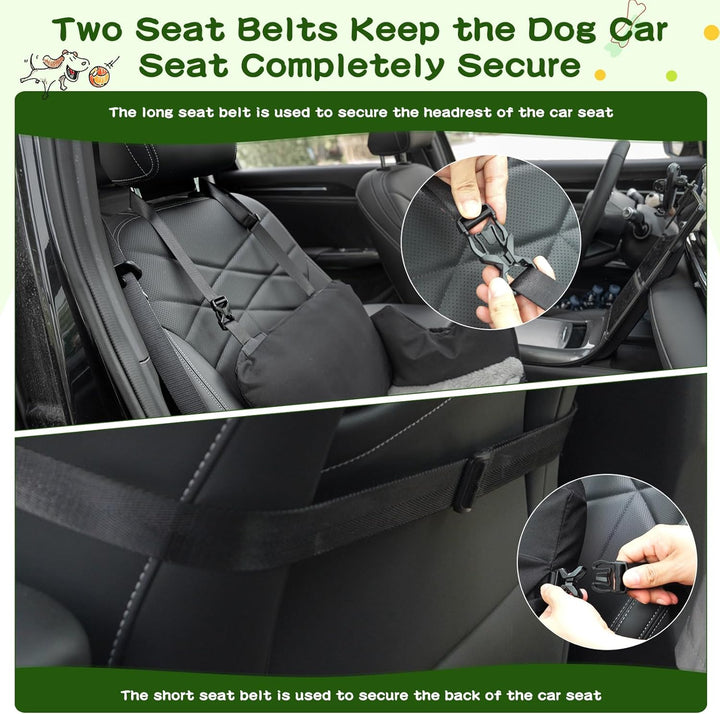 Hundesitz Auto, Abnehmbarer Airbag Design Schwarz Waschbar Hunde Autositz Gepolsterter, Vordersitz R