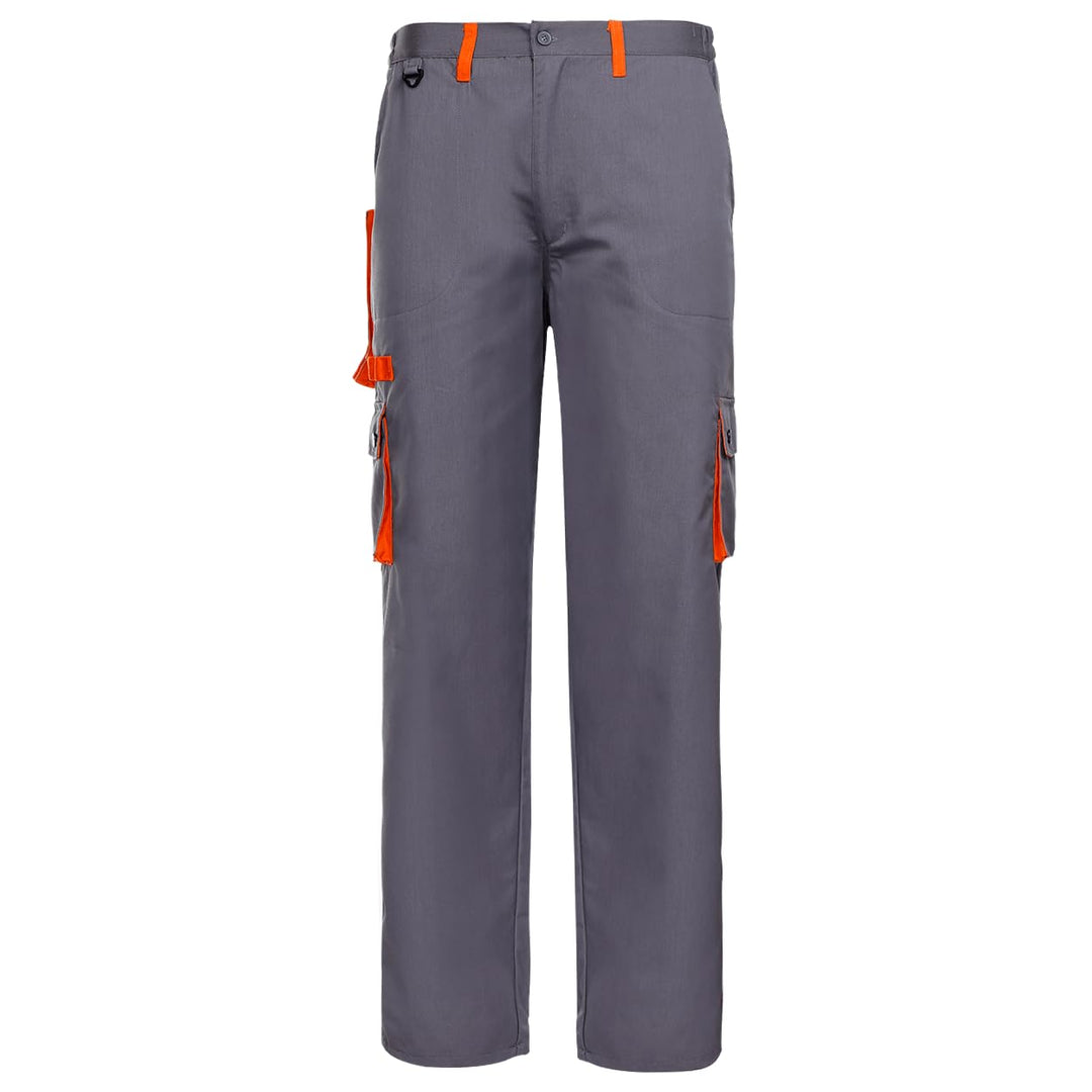 Stenso Desman Herren Arbeitshosen Bundhose - Cargohose - Grau/Orange 56, 56