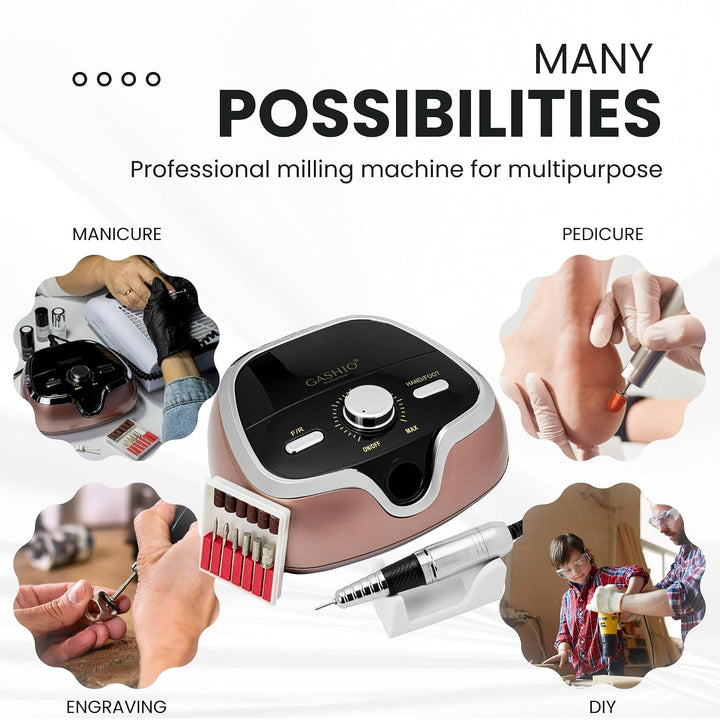 Nagelfräser für Gelnägel | Nail Drill 65W | Elektrische Nagelfeile | Maniküre Pediküre Set Elektrisc