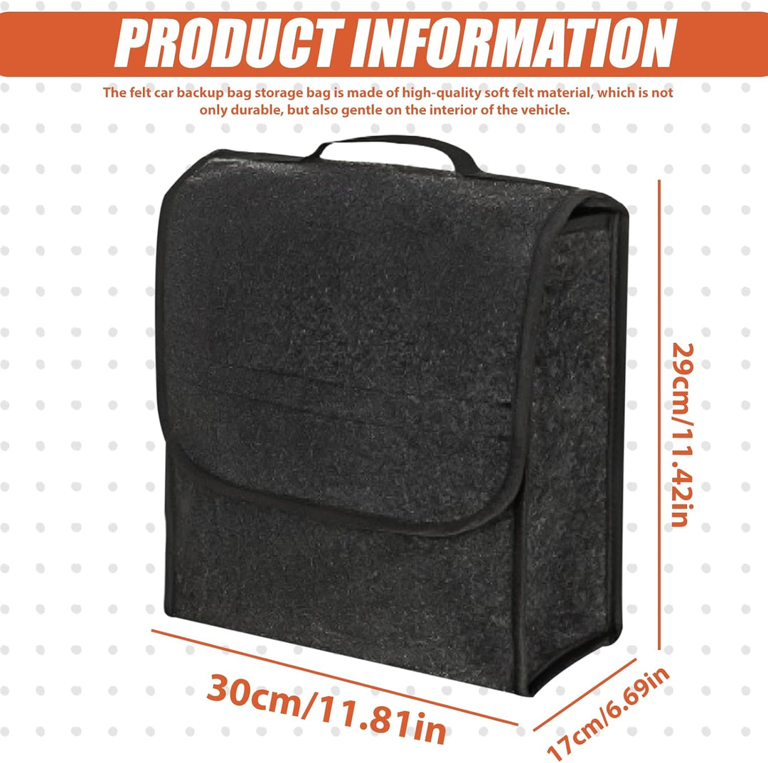 Kofferraumtasche Auto Organizer Toolbag: 30x17x29 cm Kofferraum Organizer aus Filz mit Tragegriff, A
