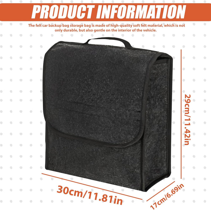 Kofferraumtasche Auto Organizer Toolbag: 30x17x29 cm Kofferraum Organizer aus Filz mit Tragegriff, A