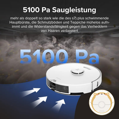 roborock S7 Pro Ultra 5100Pa Staubsauger Roboter mit Selbstwaschend/Selbstnachfüllend/Selbstentleere