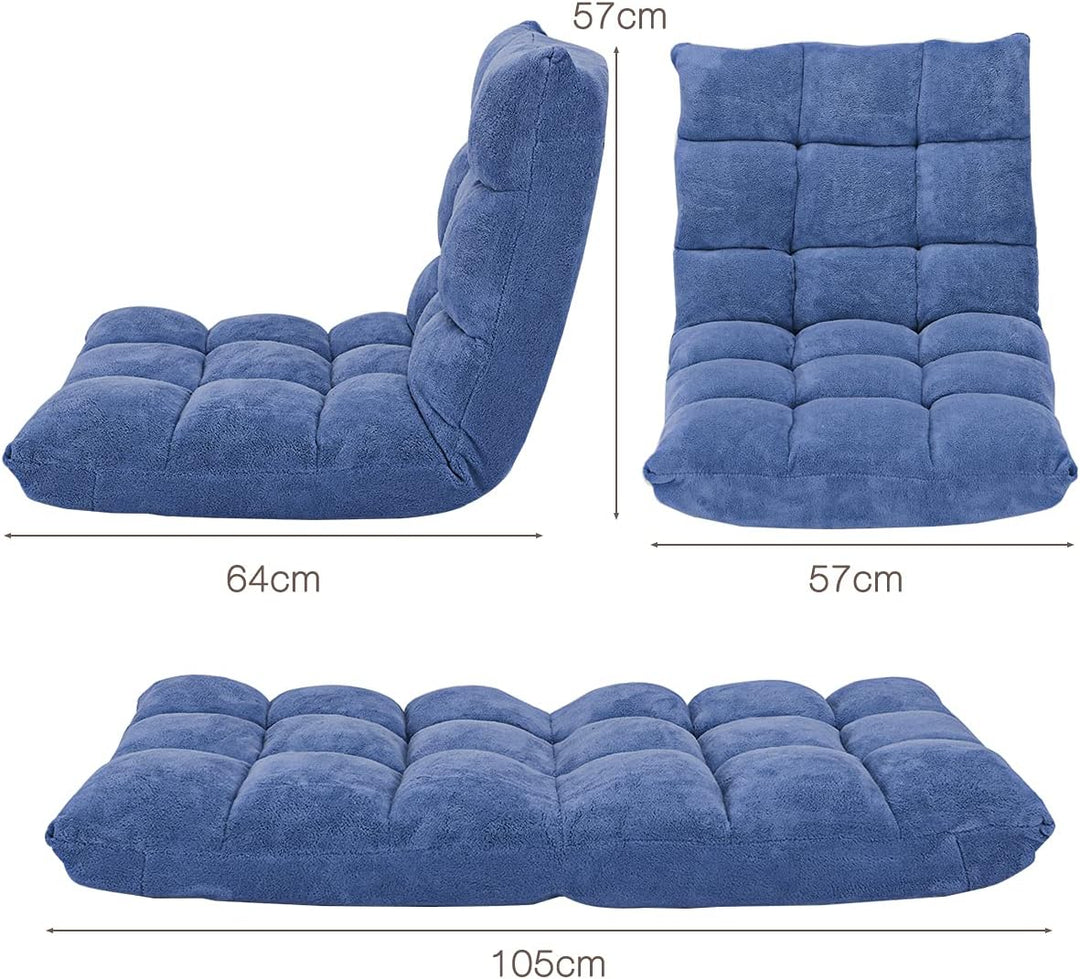 GOPLUS Bodenstuhl, Bodensofa mit Rückenlehne, Bodensessel mit Schlaffunktion, Floor Chair, Lazy Sofa