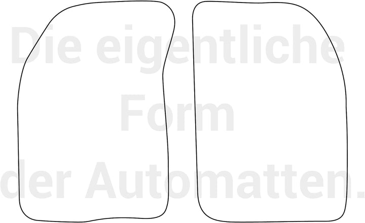 moto-MOLTICO Fussmatten Auto Velours Autoteppiche Schwarz Automatten Set 2-teilig passend für Renaul