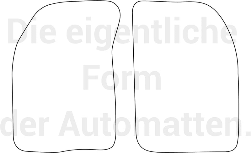 moto-MOLTICO Fussmatten Auto Velours Autoteppiche Schwarz Automatten Set 2-teilig passend für Renaul