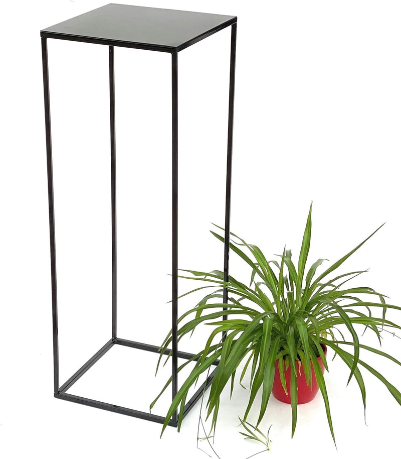 DanDiBo Blumenhocker Metall Schwarz Eckig Höhe 82 cm Blumenständer Beistelltisch 434 Blumensäule Mod