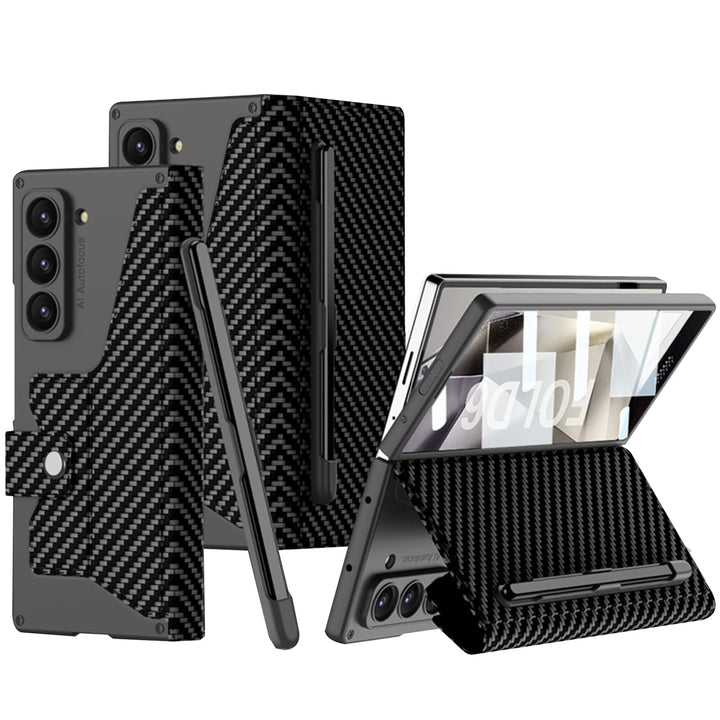 NINKI für Samsung Galaxy Z Fold 6 Wallet Case mit Kartenhalter, Kickstand, Kabelloses Laden Kompatib