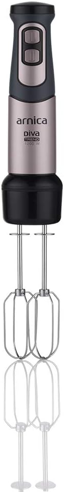 arnica Diva Trend Set 1200 Watt, Vielseitiges Stabmixer Set. Zerkleinern, Pürieren und Mixen in nur