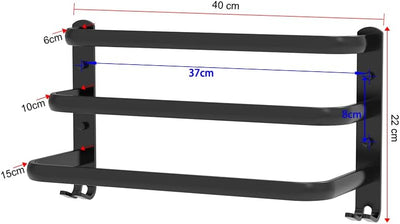 HONPHIER Handtuchhalter Bad 3 Tier Handtuchstange Badezimmer Aluminium Wand-handtuchhalter Handtuchh