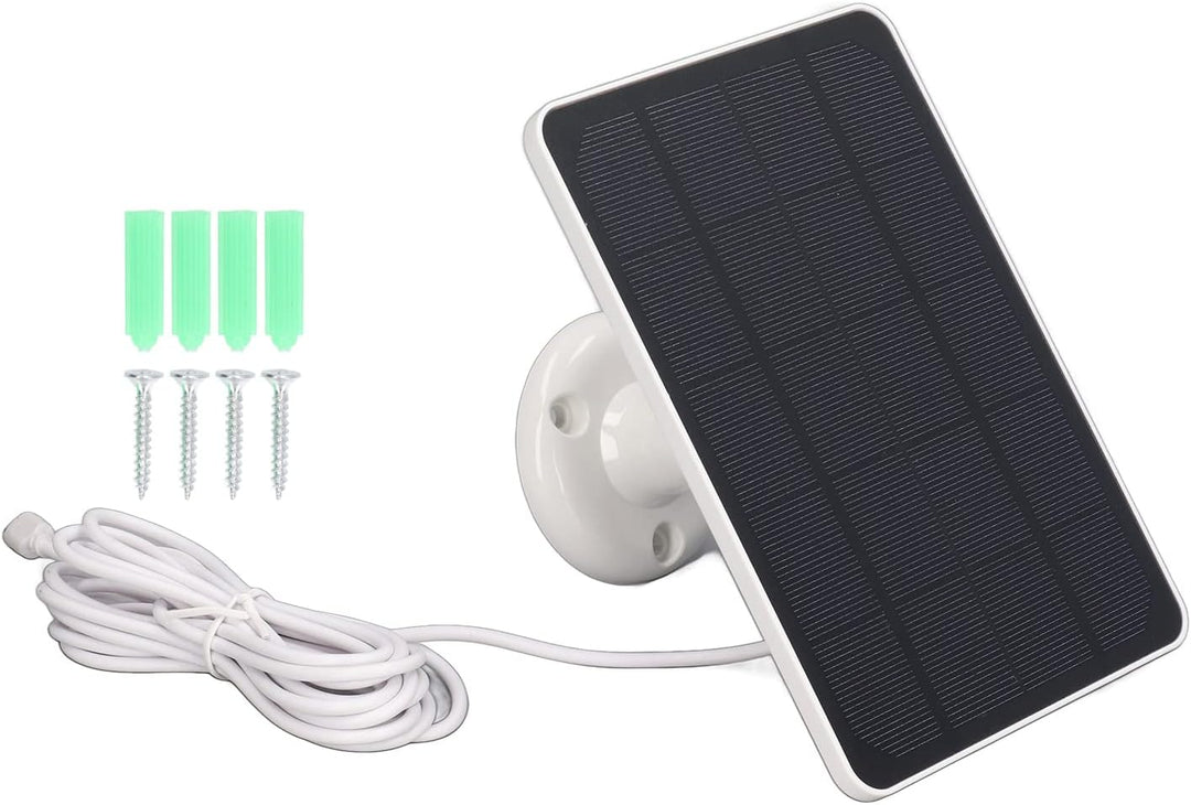 Fockety Solarpanel für Überwachungskamera, 10 W 5 V Micro-USB-Kamera-Solarpanel, wasserdichte Kontin