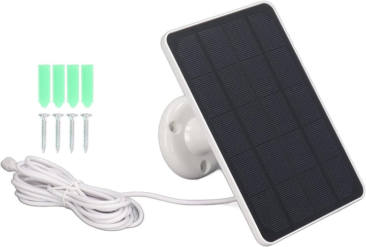 Fockety Solarpanel für Überwachungskamera, 10 W 5 V Micro-USB-Kamera-Solarpanel, wasserdichte Kontin