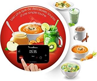 Standmixer Moulinex Soup et Plus mit Dampfkorb, 1100 W, silberfarben und Weiss