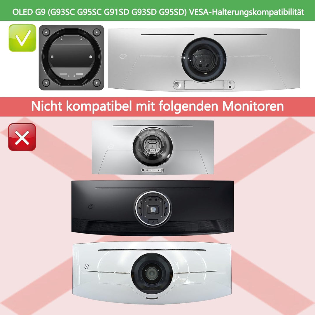 G95SC VESA Halterung Kompatibel mit Samsung Odyssey G9 OLED 49 Zoll Monitor, G93SC (LS49CG934SUXEN,