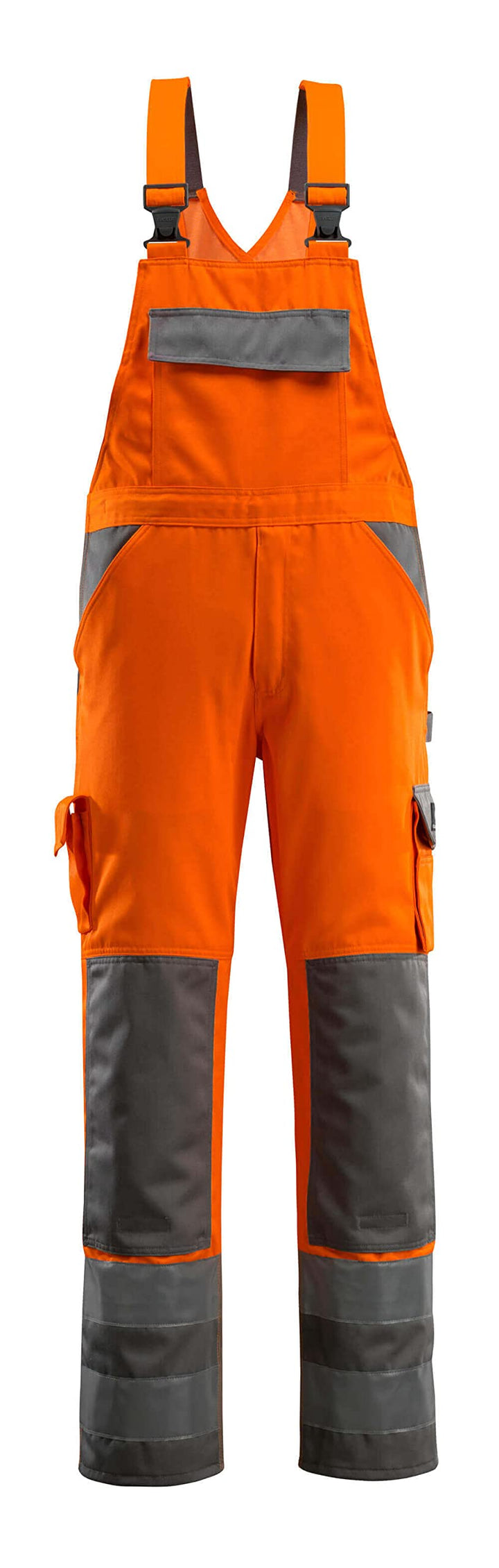 MASCOT Unisex Hose Latzhose Barras (1er Pack) 60 orange/anthrazit, 60 orange/anthrazit