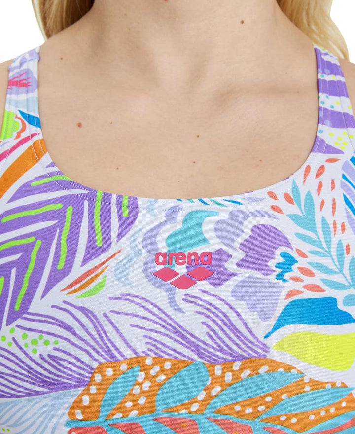 Arena Damen Swim Pro Badeanzug (1er Pack) 34 White Multi, 34 White Multi